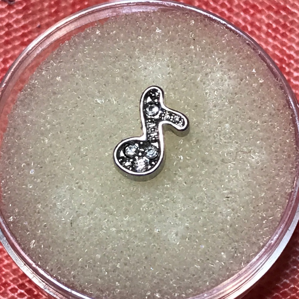 3/$10 Origami Owl Rhinestone Music Note Charm